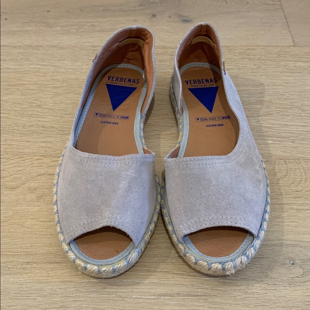 Verbenas Gray Espadrille Flats